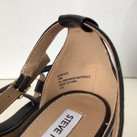 Steve Madden Sundaze Black Heeled Sandals, 10M - Picture 5 of 8